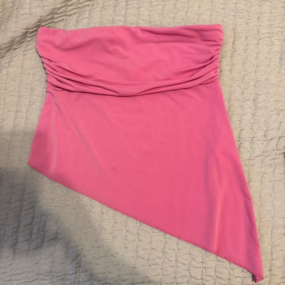 Urban Outfitters Asymmetrical Tube Top Pink Medium